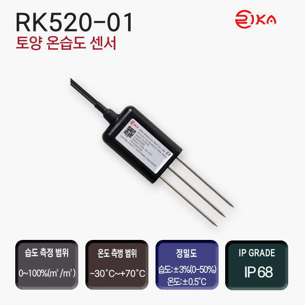 RK520-01 토양 습도 및 온도 센서